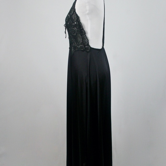 Glydons, Vintage Black Lace Racerback Nightgown - Picture 8 of 15